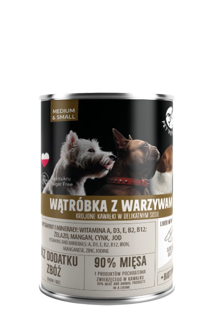 Pet Republic PetRepublic kawałki w sosie z wątróbką i warzywami 6x400g 56558-uniw