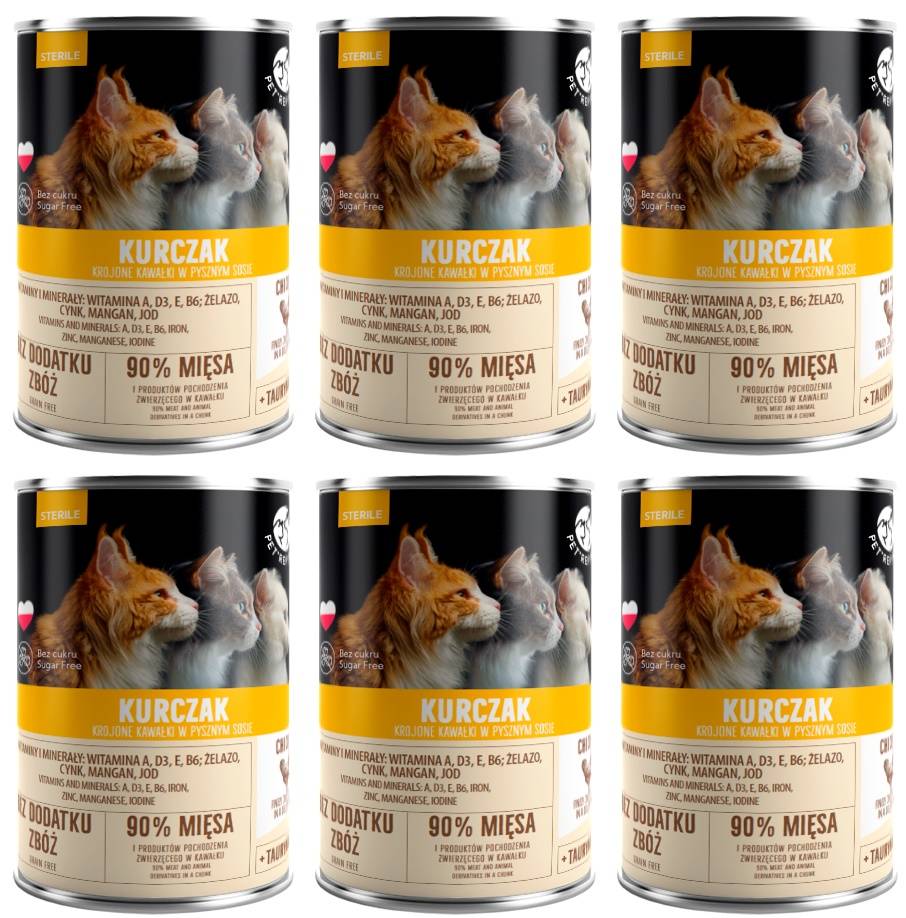 Pet Republic PetRepublic kawałki w sosie z kurczakiem(steril) 6x400g 56577-uniw