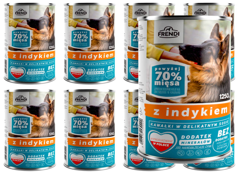 Frendi kawałki w delikatnym sosie z indykiem 8x1250g