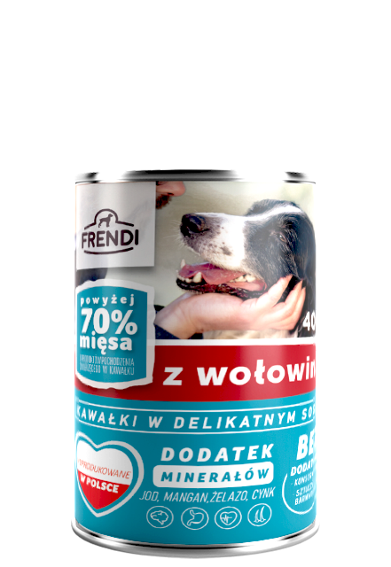 Frendi Frendi kawałki w delikatnym sosie z wołowiną 10x400g 56587-uniw