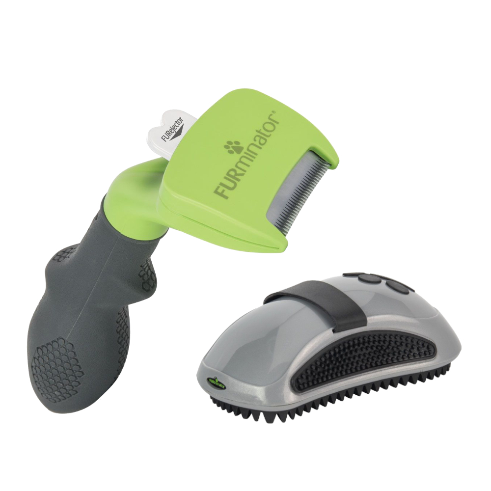 Opinie o FURminator deShedding Tool + Zgrzebło Curry Comb gratis! - Do krótkiej sierści, S