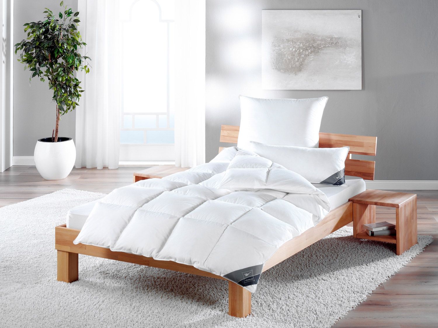 HÄUSSLING HÄUSSLING Kołdra kasetowa z puchem ciepła (140 x 200 cm)