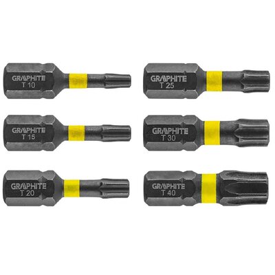 Graphite BITY UDAROWE TX10/15/20/25/30/40 X 25 MM 6 SZT 56H541 GRAPHITE 56H541