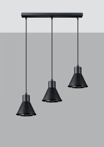 Sollux Lighting lighting Lampa wisząca TAZILA 3 czarna [AR111] SL.0990 [16719636]