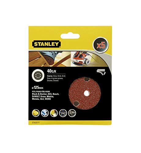 Stanley KRĄŻEK ŚCIERNY 5 SZT 125 MM P40 STA32177 STA32177-XJ