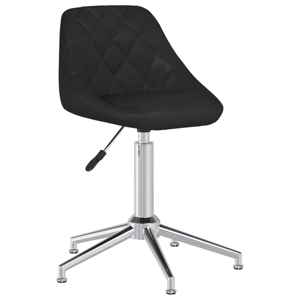 vidaXL Krzesło biurowe Obrotowe krzesło biurowe czarne sztuczna skóra 335380