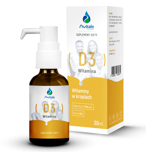 MedicaLine Witamina D3 1000 IU z Lanoliny (30ml) Avitale