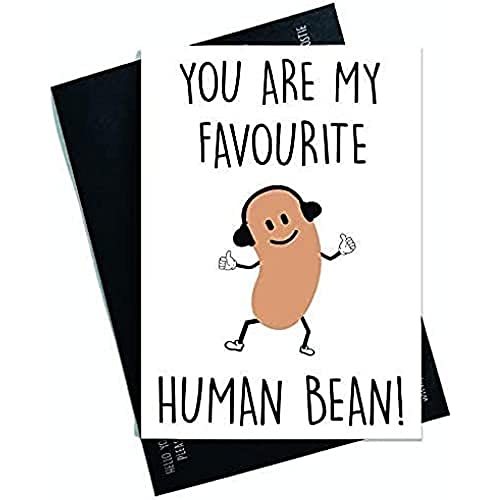 Wall Smart Designs Śmieszne kartki kartka urodzinowa 40. 50. 60. 70. 'Favourite Ludzka Bean Anniversary' kartki z życzeniami humor śmiech banter zabawna karta z żartem PC477 WSD_PC477