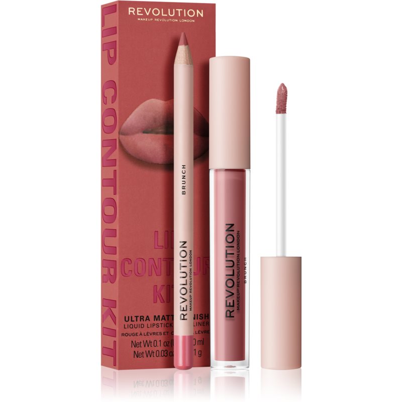 Makeup Revolution Lip Contour Kit zestaw do ust Brunch odcień
