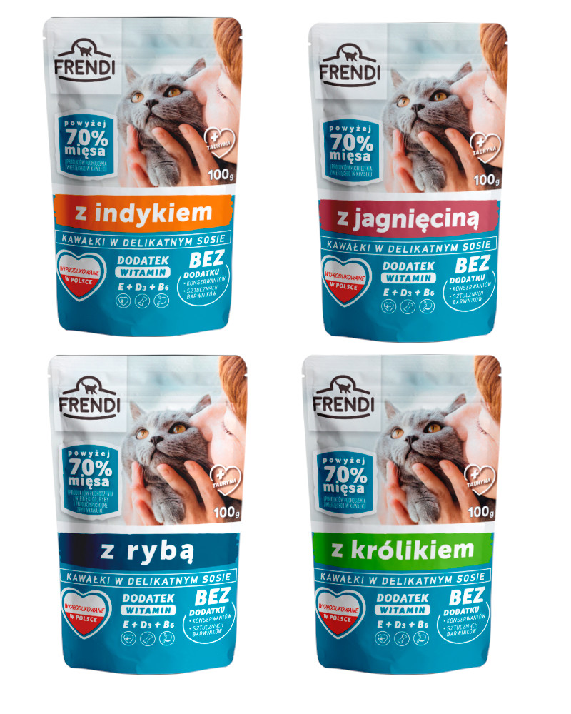 Frendi Frendi kawałki w delikatnym sosie Mix smaków 96x100g 56529-uniw