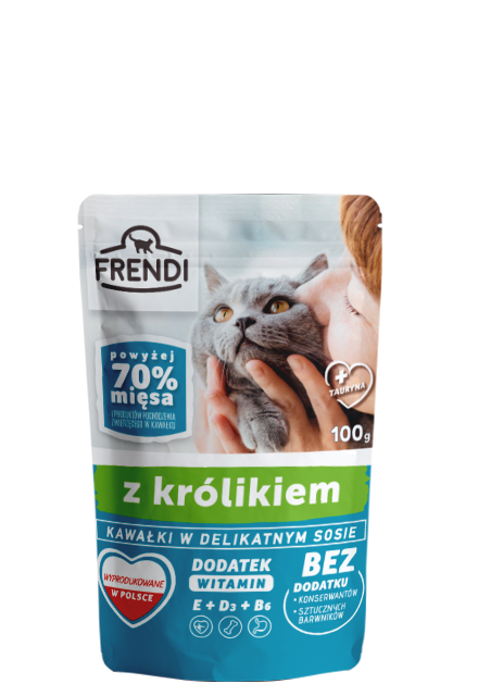Frendi Frendi kawałki w delikatnym sosie z królikiem 100g 56468-uniw