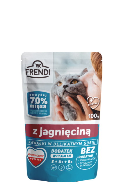 Frendi Frendi kawałki w delikatnym sosie z jagnięciną 100g 56469-uniw