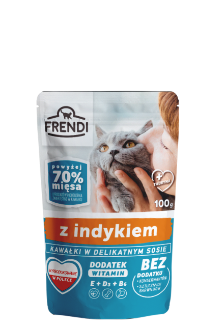 Frendi Frendi kawałki w delikatnym sosie z indykiem 100g 56471-uniw