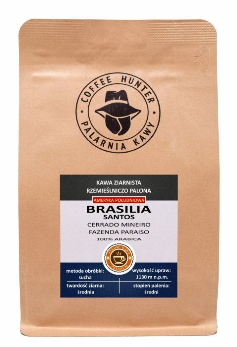 Santos COFFEE HUNTER Kawa ziarnista COFFEE HUNTER Brazylia Fazenda Paraiso 1kg 11258-uniw