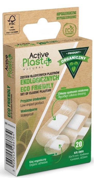 NTRADE SP. Z O.O. ActivePlast ECO Friendly zestaw klasycznych plastrów ekologicznych 20 sztuk 9101783