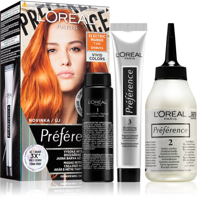 Loreal Paris Paris Préférence Vivids farba do włosów odcień 7.434 electric mango 1 szt