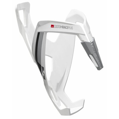ELITE Custom Race Plus Uchwyt na bidon, white glossy/black graphic 2021 Uchwyty 252262