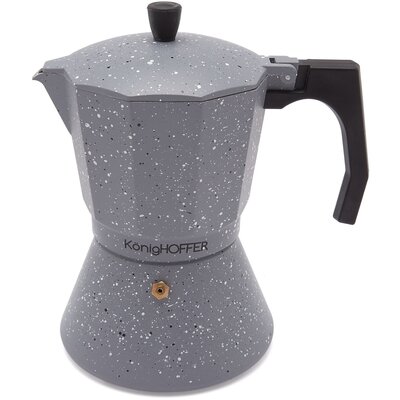 KonigHOFFER KAWIARKA DO ESPRESSO 450 ML GREY STONE MARBLE TWORZYWO SZTUCZNE 5907558790122
