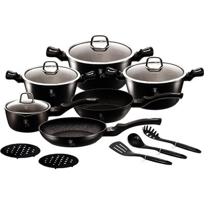 Berlinger Haus ZESTAW GARNKÓW 15-ele BLACK SILVER BH-6155 BH-6155