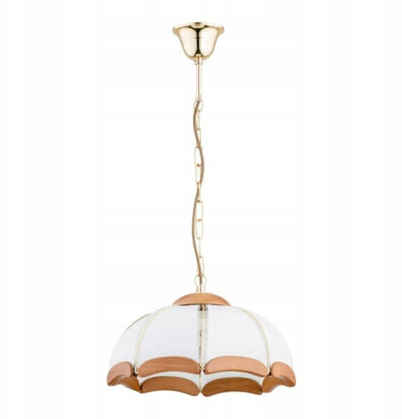 Lampa wisząca do kuchni Sikorka wys. 65cm biały złoty