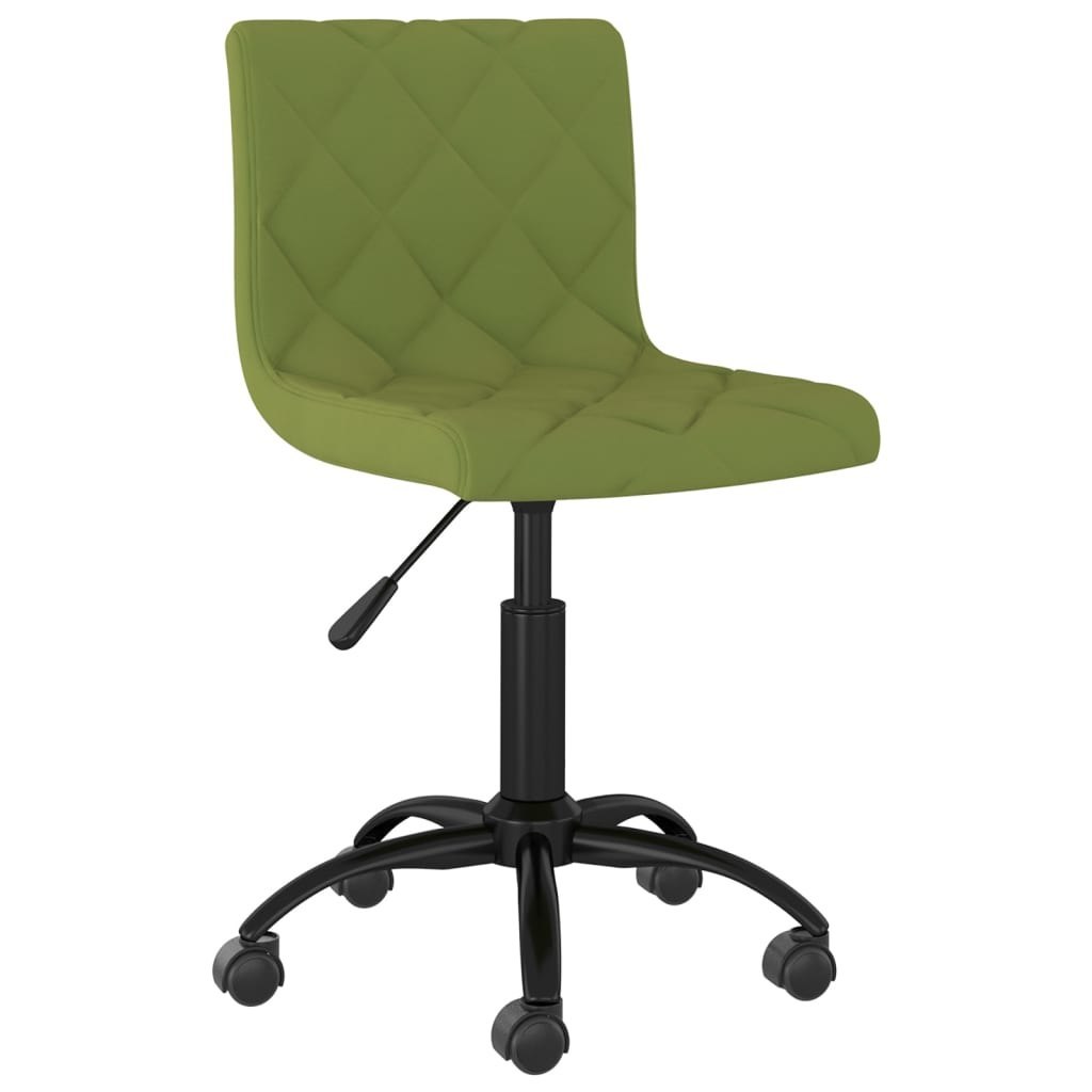 vidaXL Krzesło biurowe Obrotowe krzesło biurowe jasnozielone tapicerowane aksamitem 3086418