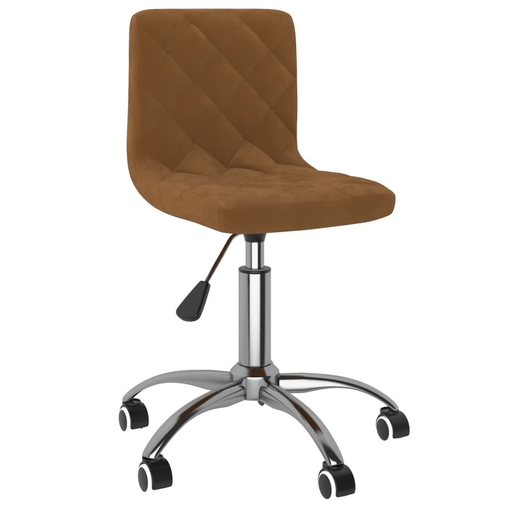 vidaXL Krzesło biurowe Obrotowe krzesło biurowe brązowe tapicerowane aksamitem 3086447