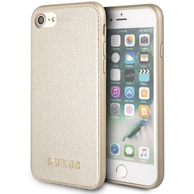Guess Iridescent - Etui iPhone 8 / 7 złoty GUHCI8IGLGO