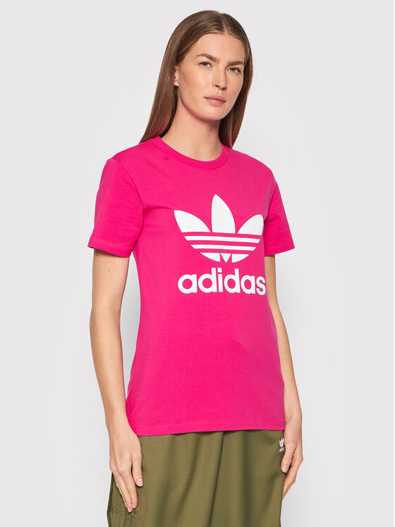 Adidas T-Shirt adicolor Classics Trefoil HG3785 Różowy Regular Fit