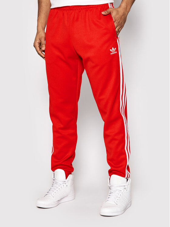 Adidas Spodnie dresowe adicolor Classics Primeblue HF2134 Czerwony Slim Fit