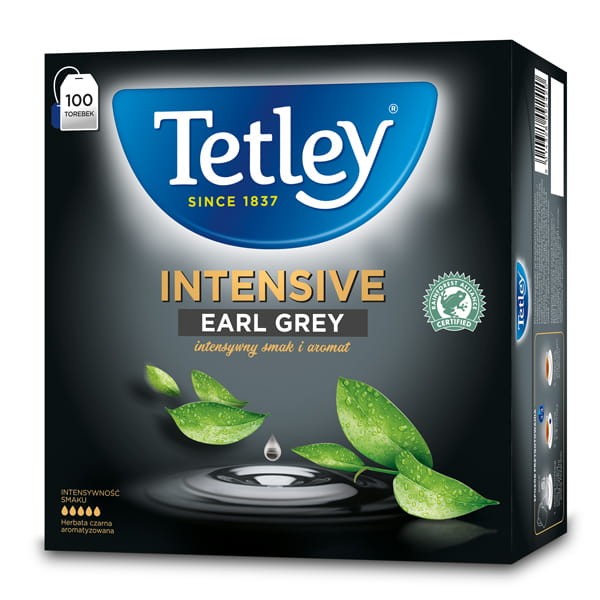 Tetley Tata Herbata ekspresowa Intensive Earl Grey, 100x2 g