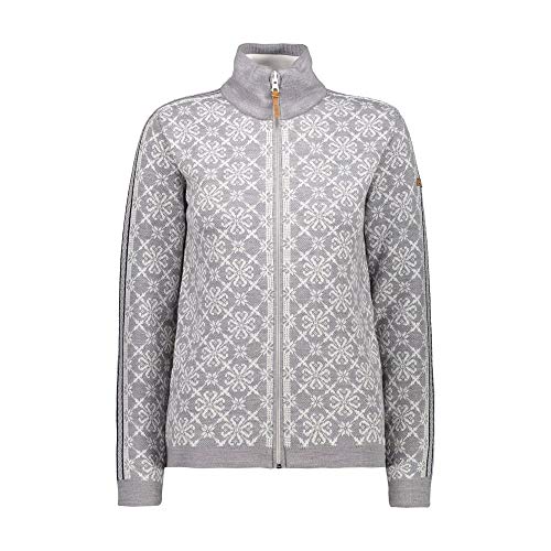 CMP Sweter damski knitted Con Zip szary szary (Grey M.) 48