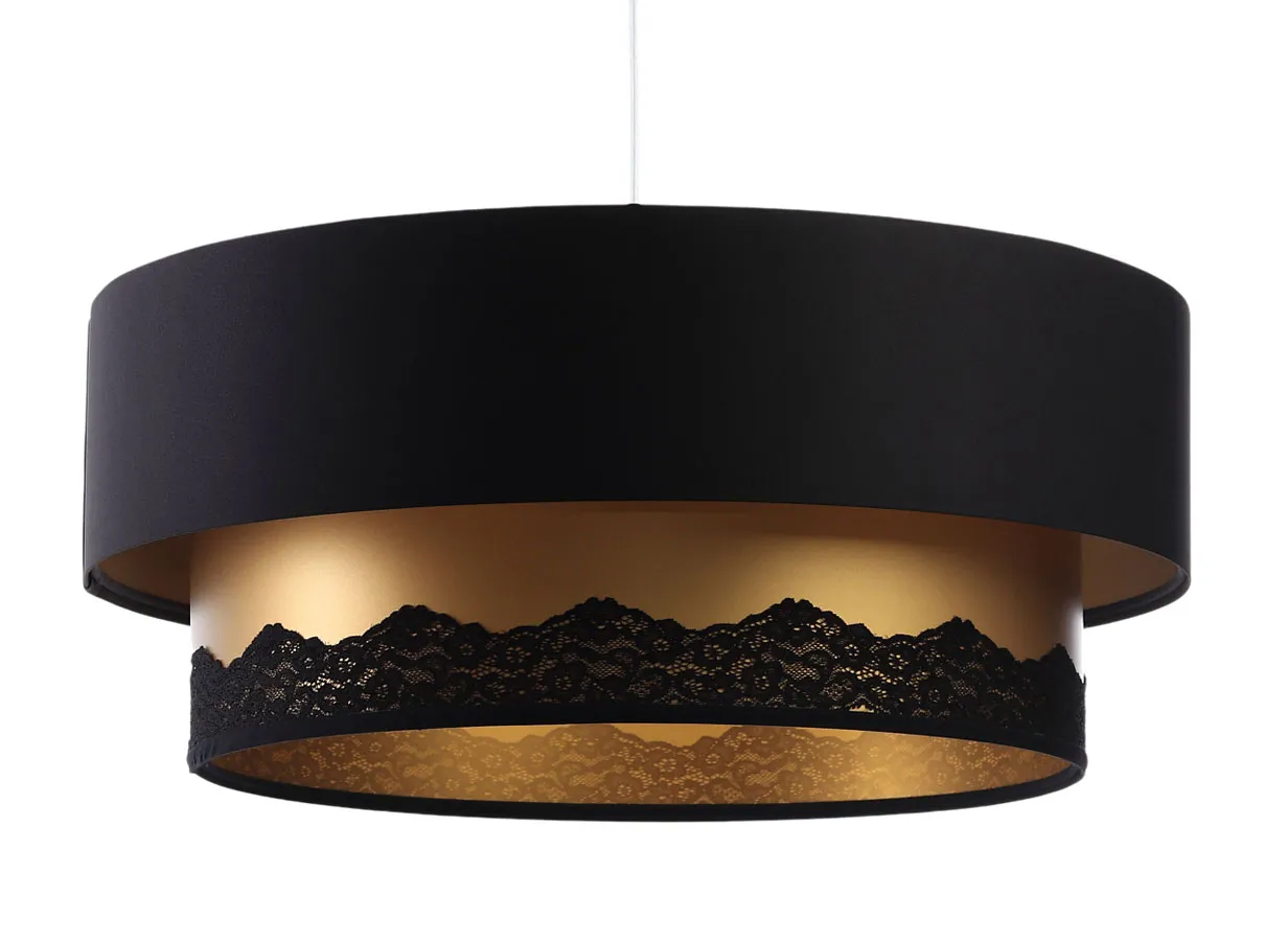 Czarno-złota lampa wisząca glamour nad stół - S432 P2-D92