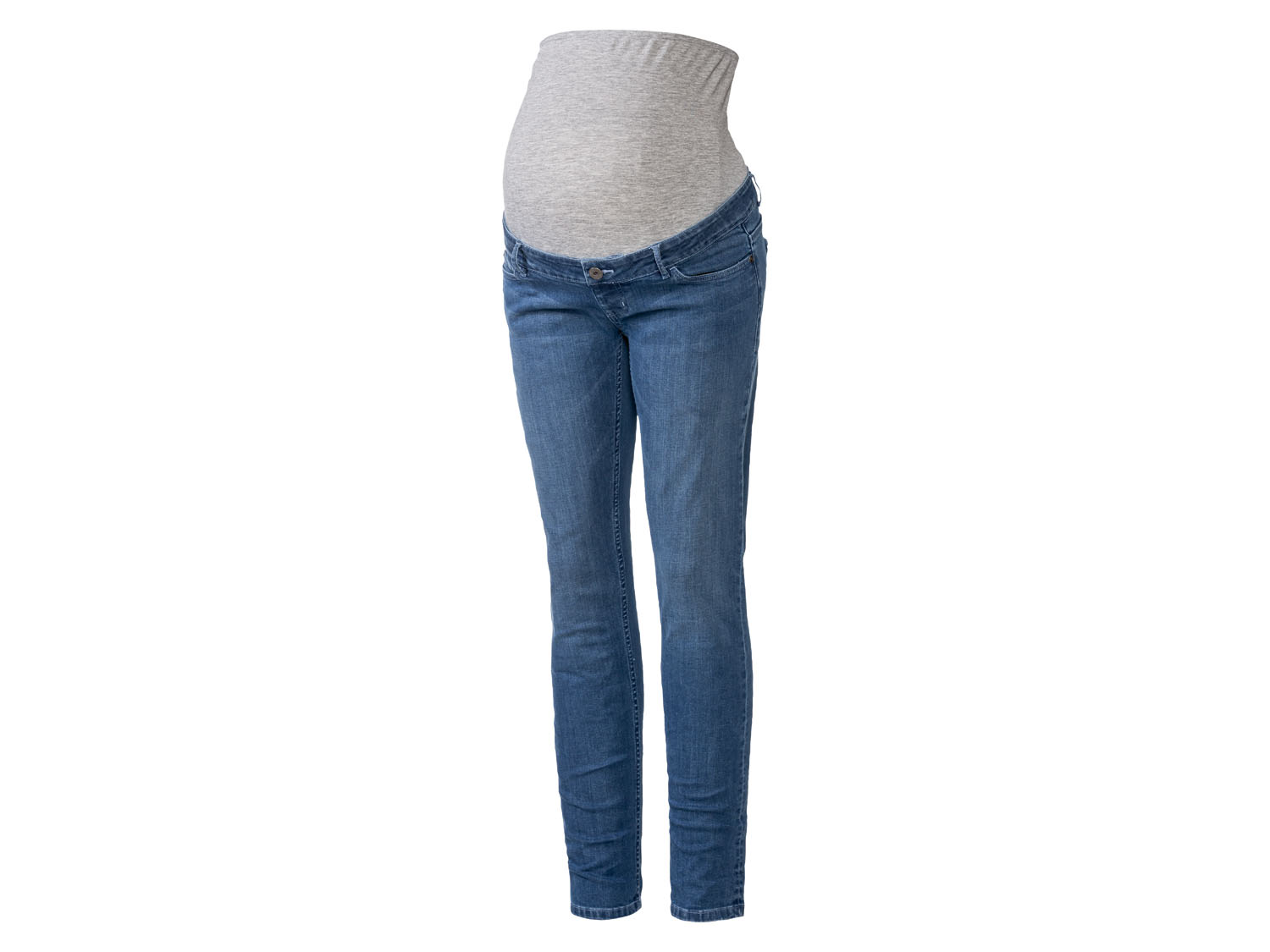 Odzież ciążowa - esmara Jeansy ciążowe skinny fit (42, Jasnoniebieski) - grafika 1