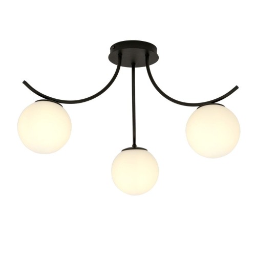 Emibig Boston lampa sufitowa 3-punktowa czarna/biała 1109/3