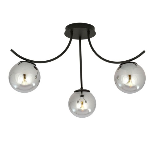 Emibig BOSTON 3 BLACK/GRAFIT 1110/3 lampa sufitowa czarna szkolne klosze 1110/3