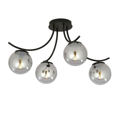 Emibig Boston lampa sufitowa 4-punktowa czarna/grafitowa 1110/4