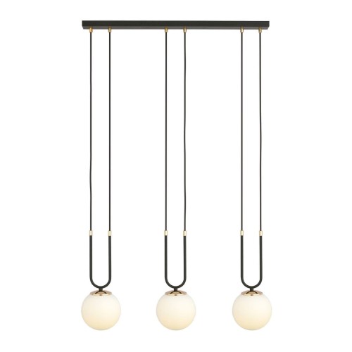 Emibig GLAM 3 BLACK/OPAL 1112/3 lampa wisząca szklane klosze GLAMOUR 1112/3