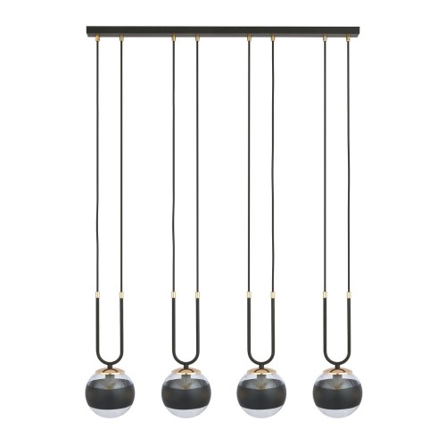 Emibig Glam lampa wisząca 4-punktowa czarna/stripe 1113/4