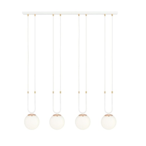 Emibig GLAM 4 WHITE/OPAL 1115/4 lampa wisząca szklane klosze GLAMOUR 1115/4