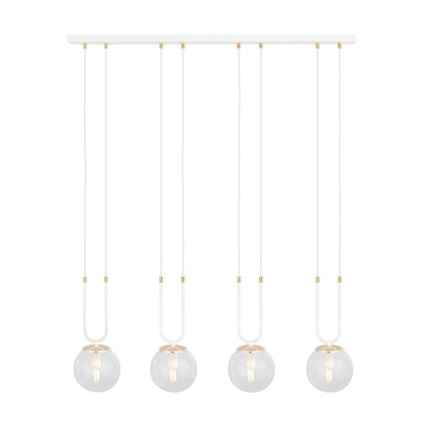 Emibig GLAM 4 WHITE/TRANSPARENT 1116/4 lampa wisząca szklane klosze GLAMOUR 1116/4