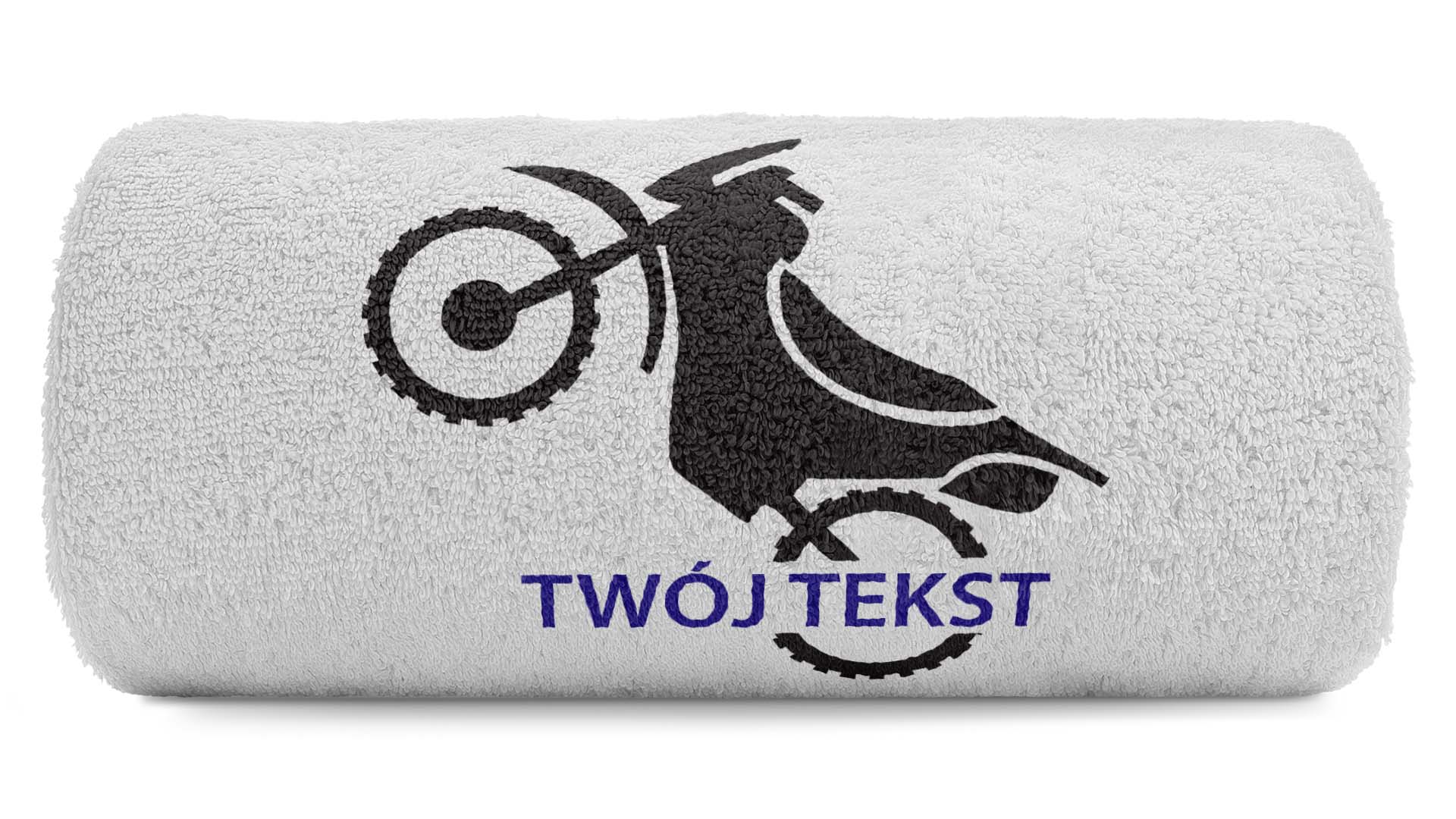pat15.net Mały Ręcznik Motocross + Twój tekst 100x50 649