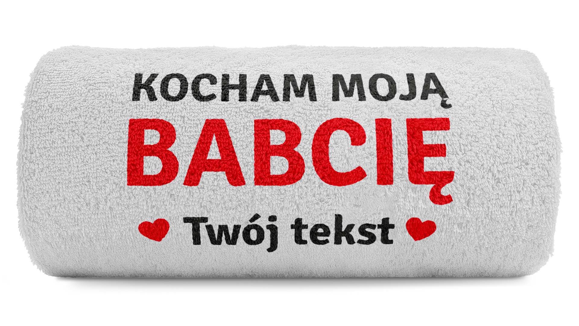 pat15.net Ręcznik na dzień Babci z haftem Kocham moją Babcie 100x50 688