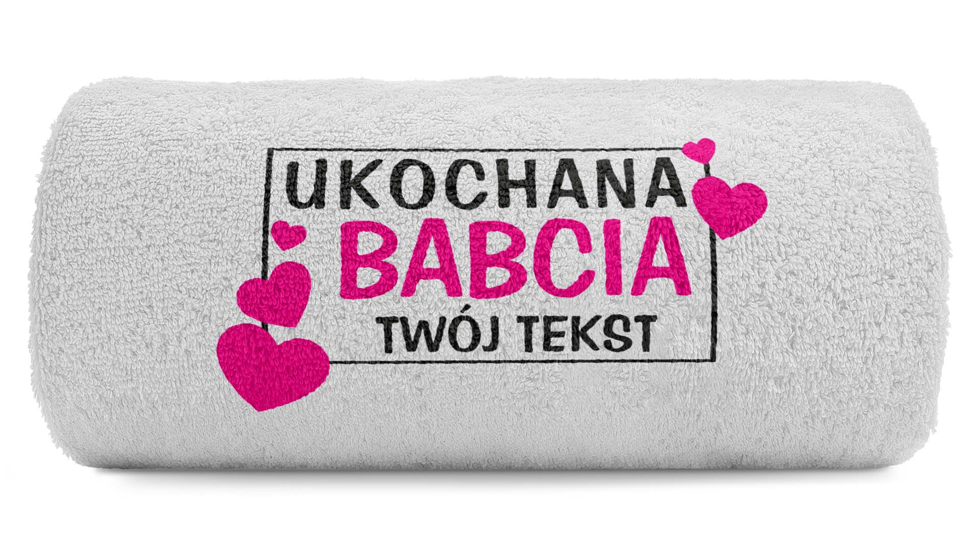 pat15.net Ręcznik na dzień Babci z haftem Ukochana Babcia 100x50 691