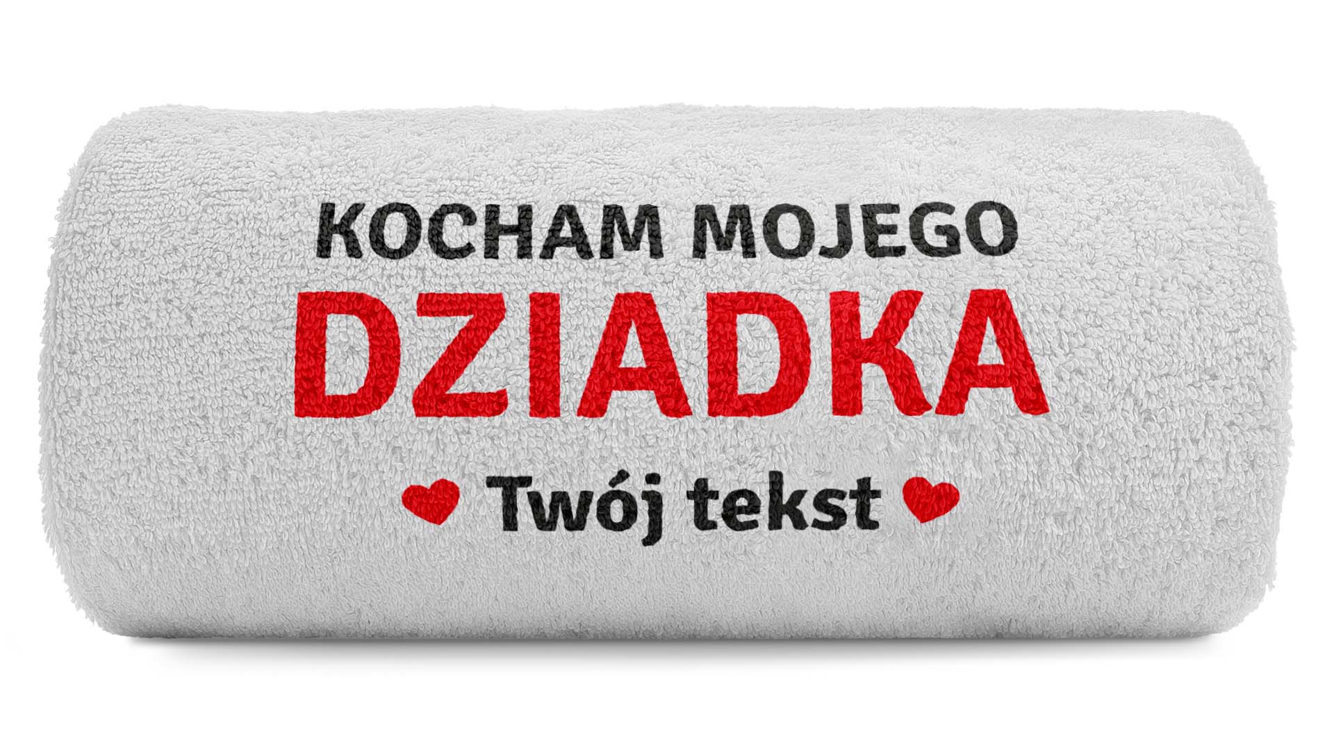 pat15.net Ręcznik na dzień Dziadka haft Kocham Mojego Dziadka 100x50 698