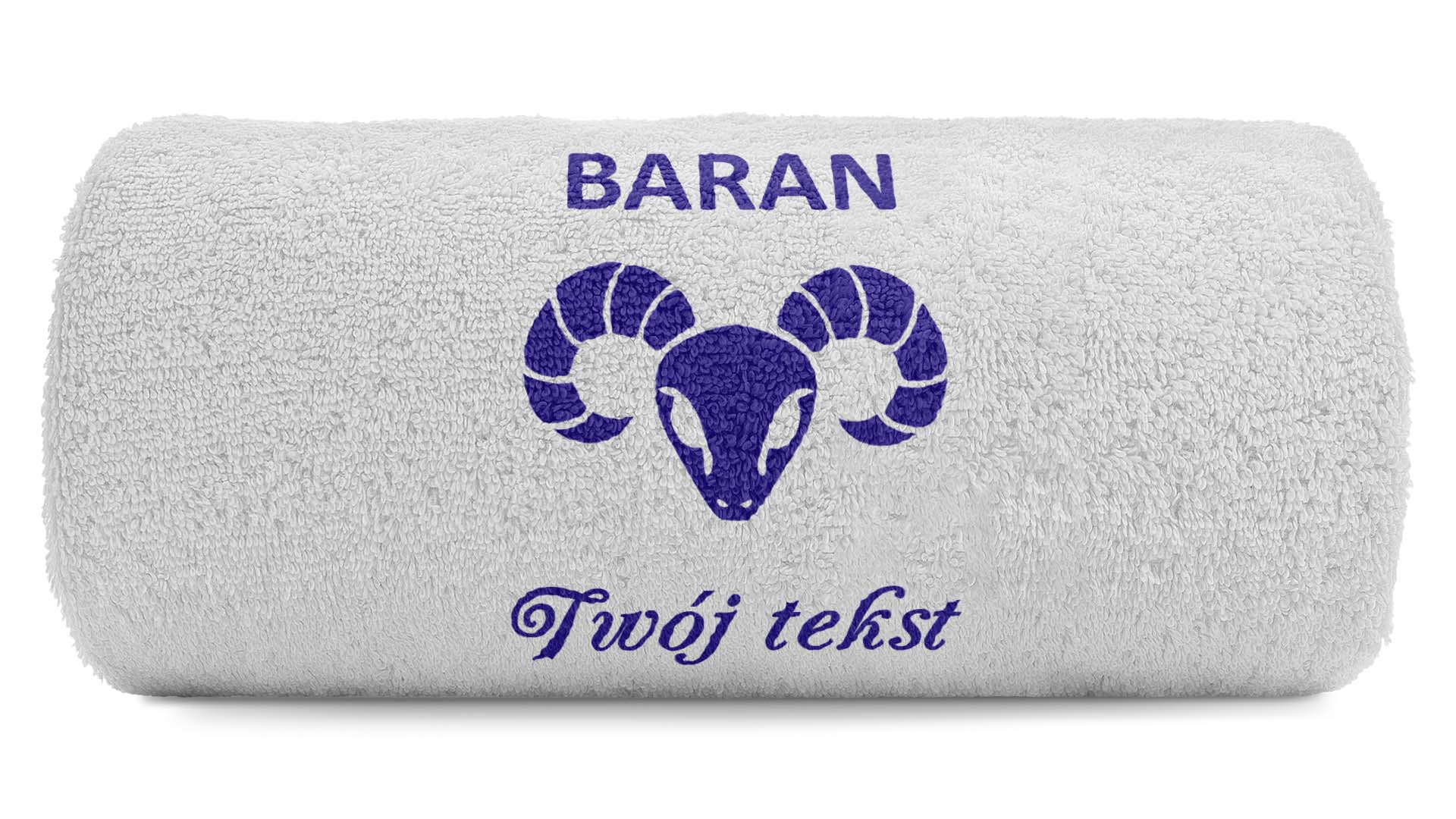 pat15.net Znak zodiaku Baran - Mały Ręcznik z haftem 100x50 764