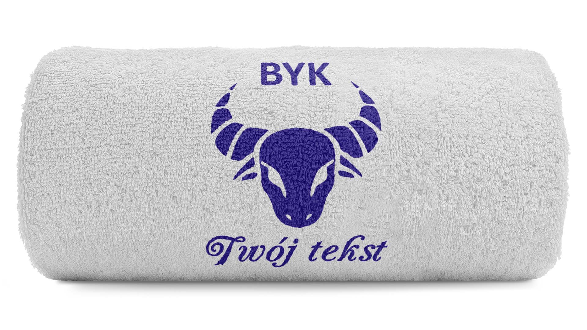 pat15.net Znak zodiaku Byk - Mały Ręcznik z haftem 100x50 766