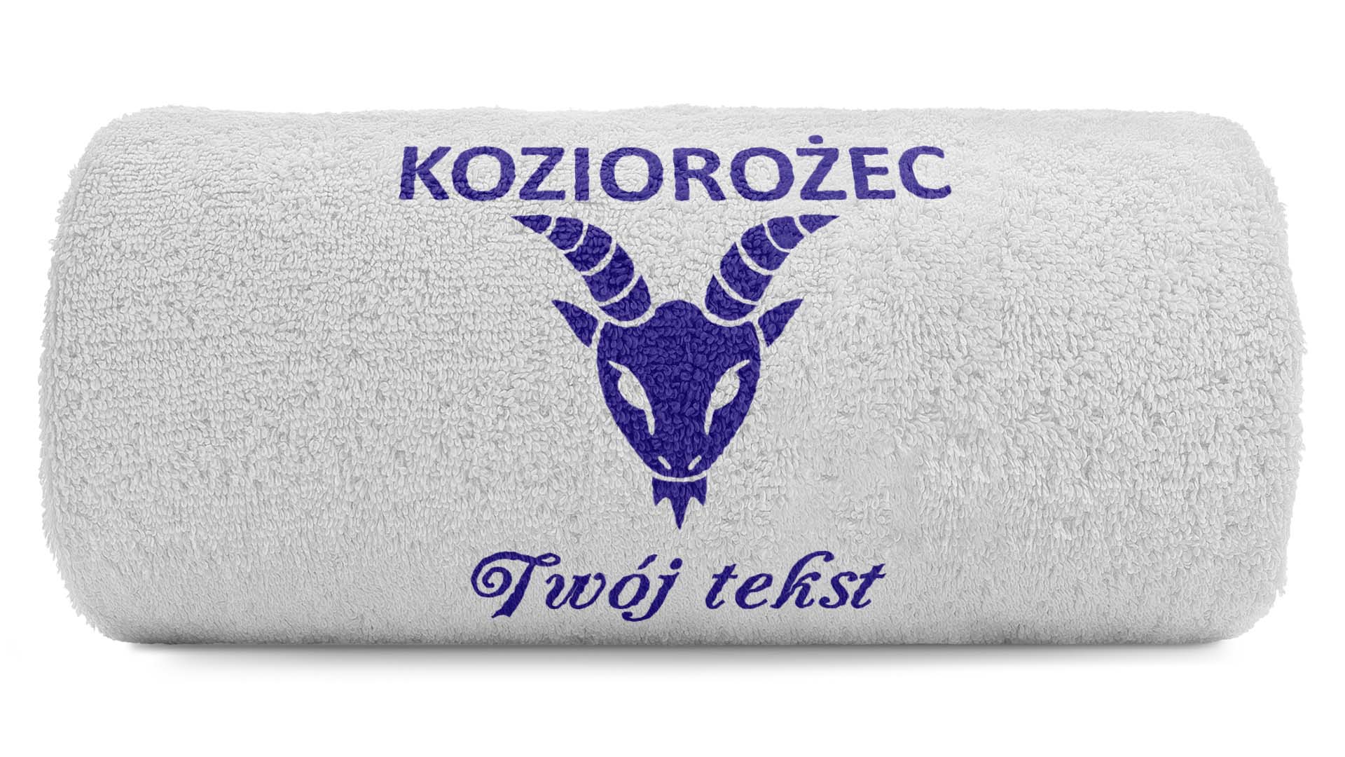 pat15.net Znak zodiaku Koziorożec - Mały Ręcznik z haftem 100x50 767