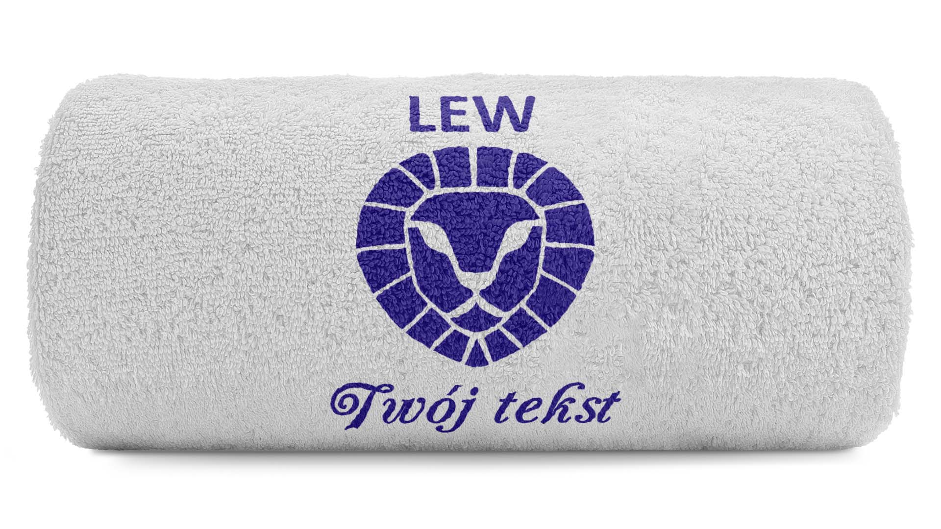 pat15.net Znak zodiaku Lew - Mały Ręcznik z haftem 100x50 768