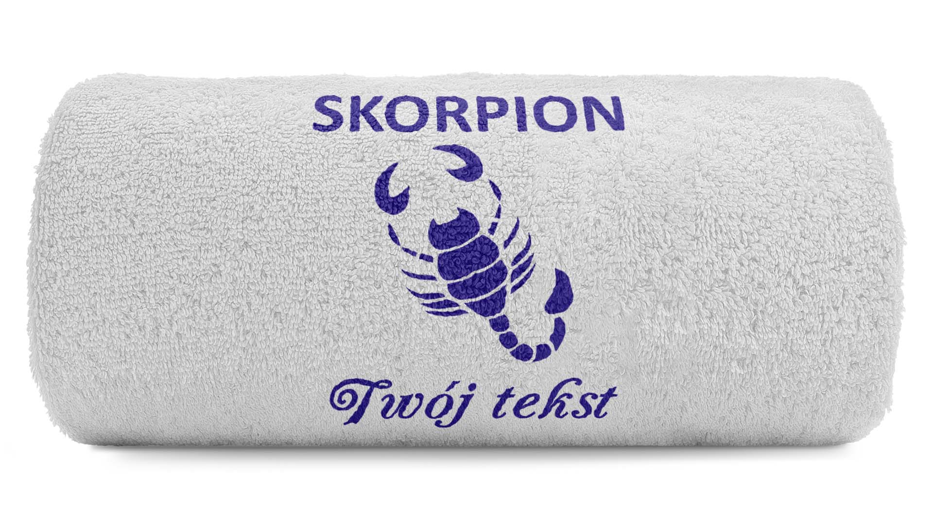 pat15.net Znak zodiaku Skorpion - Mały Ręcznik z haftem 100x50 770