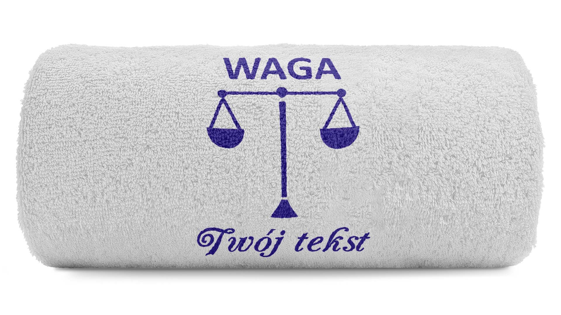 pat15.net Znak zodiaku Waga - Mały Ręcznik z haftem 100x50 772